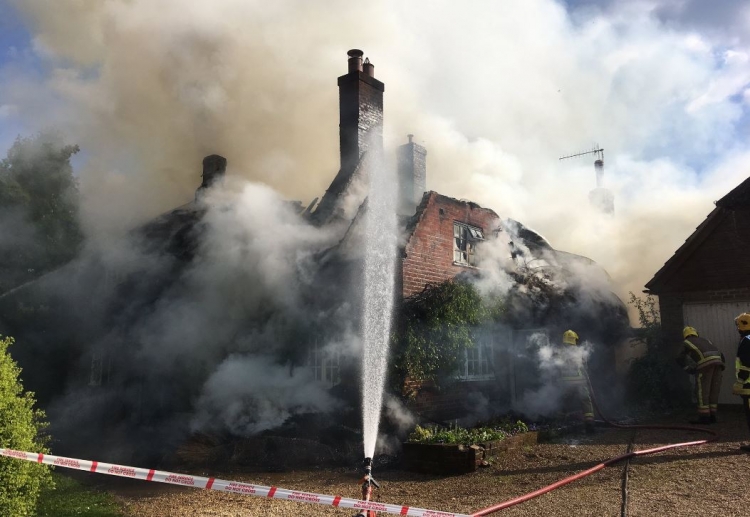 Wiltshire Firefighters Assist At Major Blaze In Hampshire Village