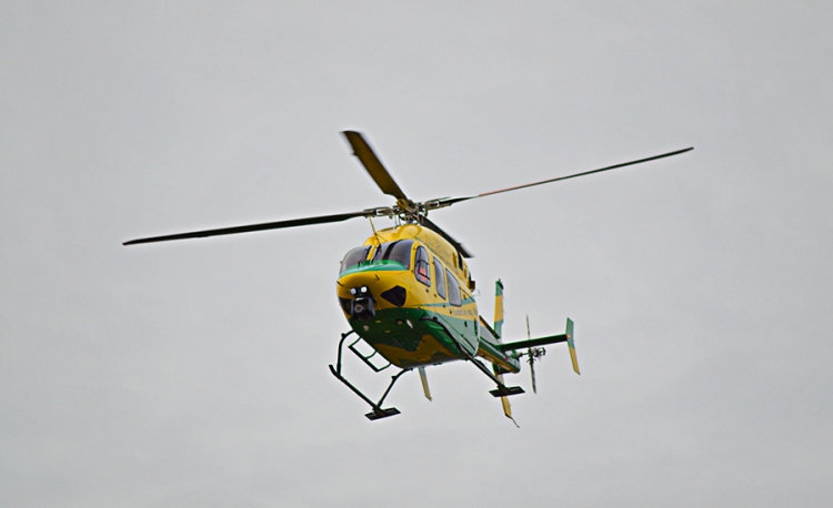 Wiltshire Air Ambulance lands in Castle Combe for medical emergency