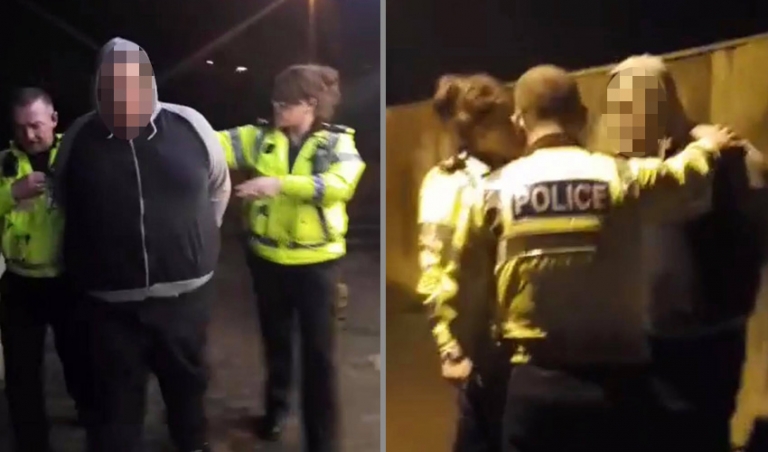 Suspect Arrested By Police During Live Paedophile Hunter Sting In West Swindon