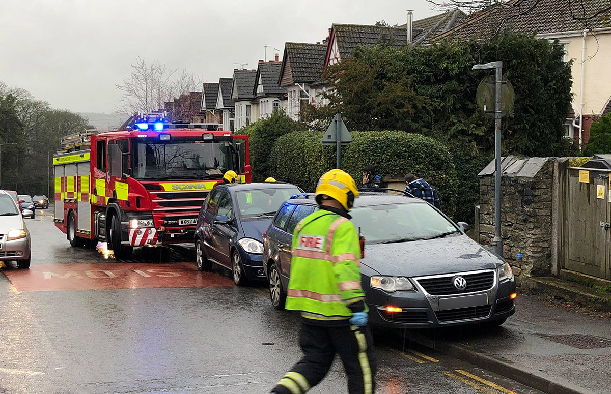 All three emergency services called to two vehicle road traffic ...