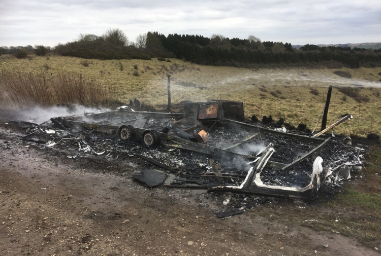 Firefighters Battle Blaze That Completely Destroyed Derelict Caravan ...