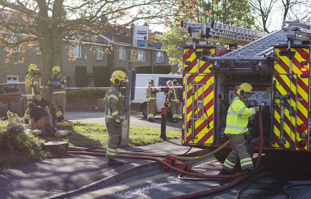 Swindon road closed as 16 firefighters battle serious house fire