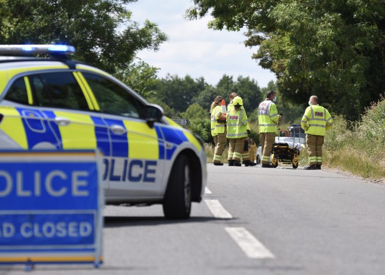 Main road between Lechlade and Fairford closed as air ambulance