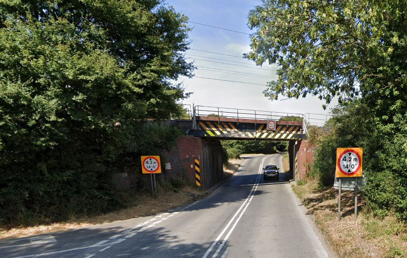 A429 between M4 and Malmesbury closed after lorry hits railway bridge