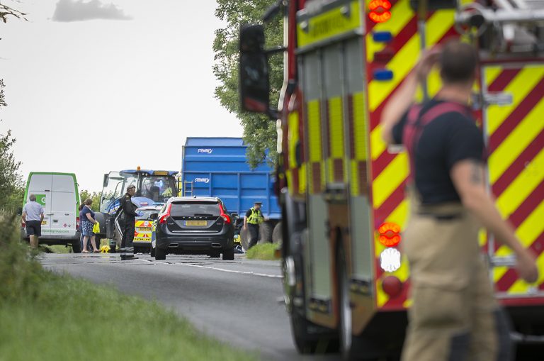 Motorcyclist, 49, Suffers Serious Leg Injury In Crash With Tractor Near ...