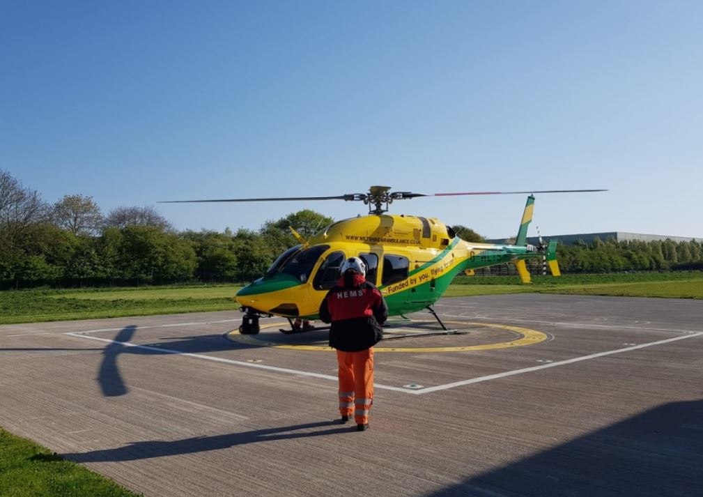 Wiltshire Air Ambulance helicopter spotted overhead after three weeks ...