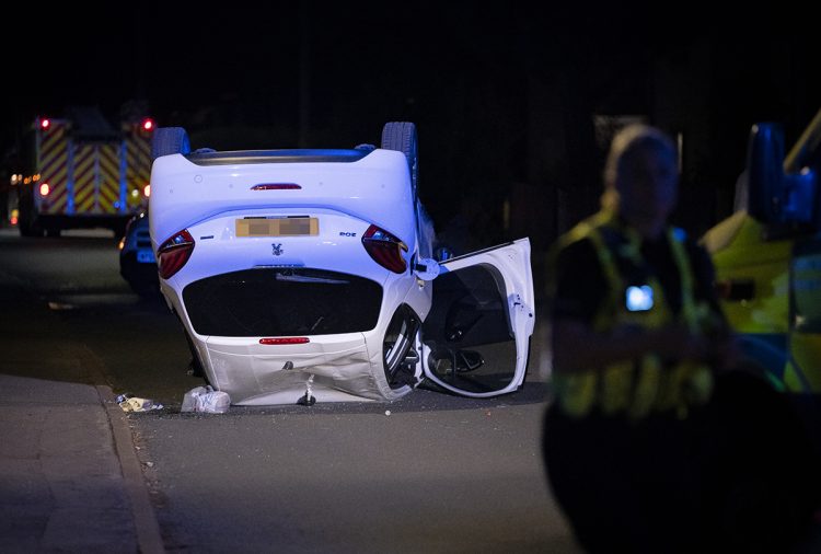 Car Overturns In Dramatic Crash In Calne As Emergency Services Rush To ...