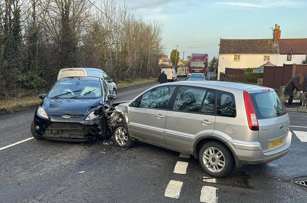 Traffic delays on A361 near Trowbridge following two-vehicle crash