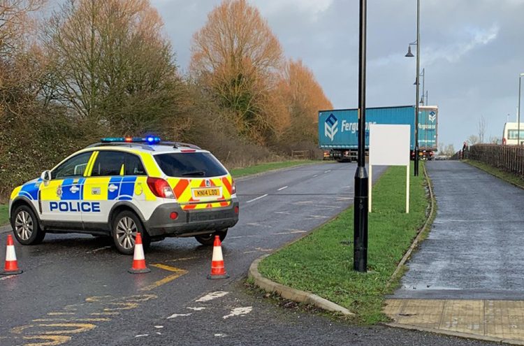 Road near Swindon school closed by police due to jack knifed lorry