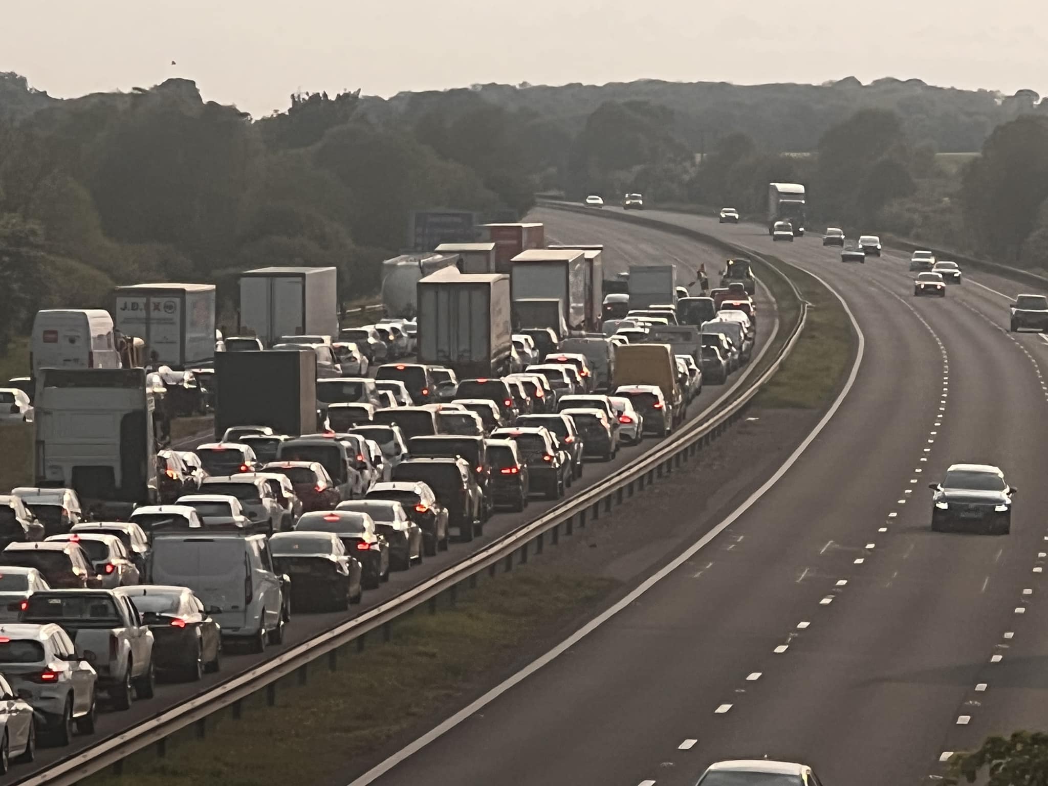 Driver arrested after road traffic collision on M4 near Chippenham